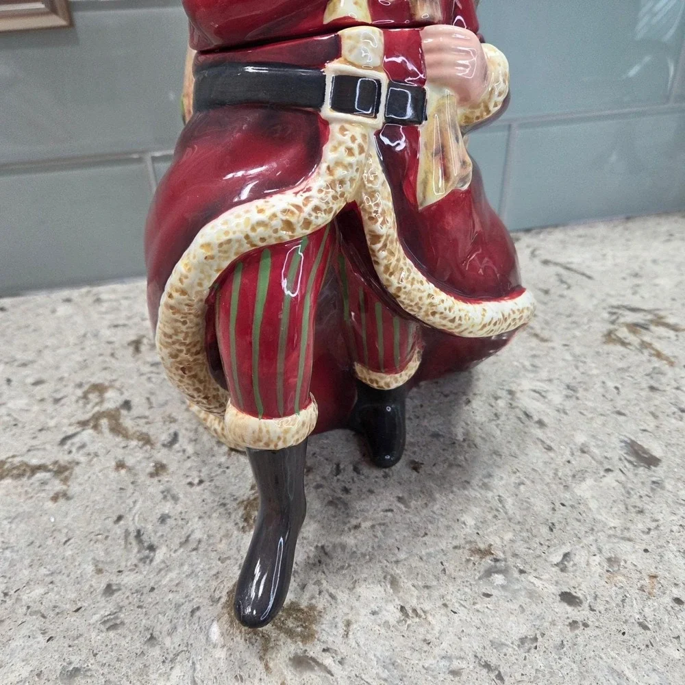 Certified International Enchanted Santa Cookie Jar Susan Winget Christmas Decor